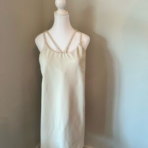 HALARA Cream Strappy Dress